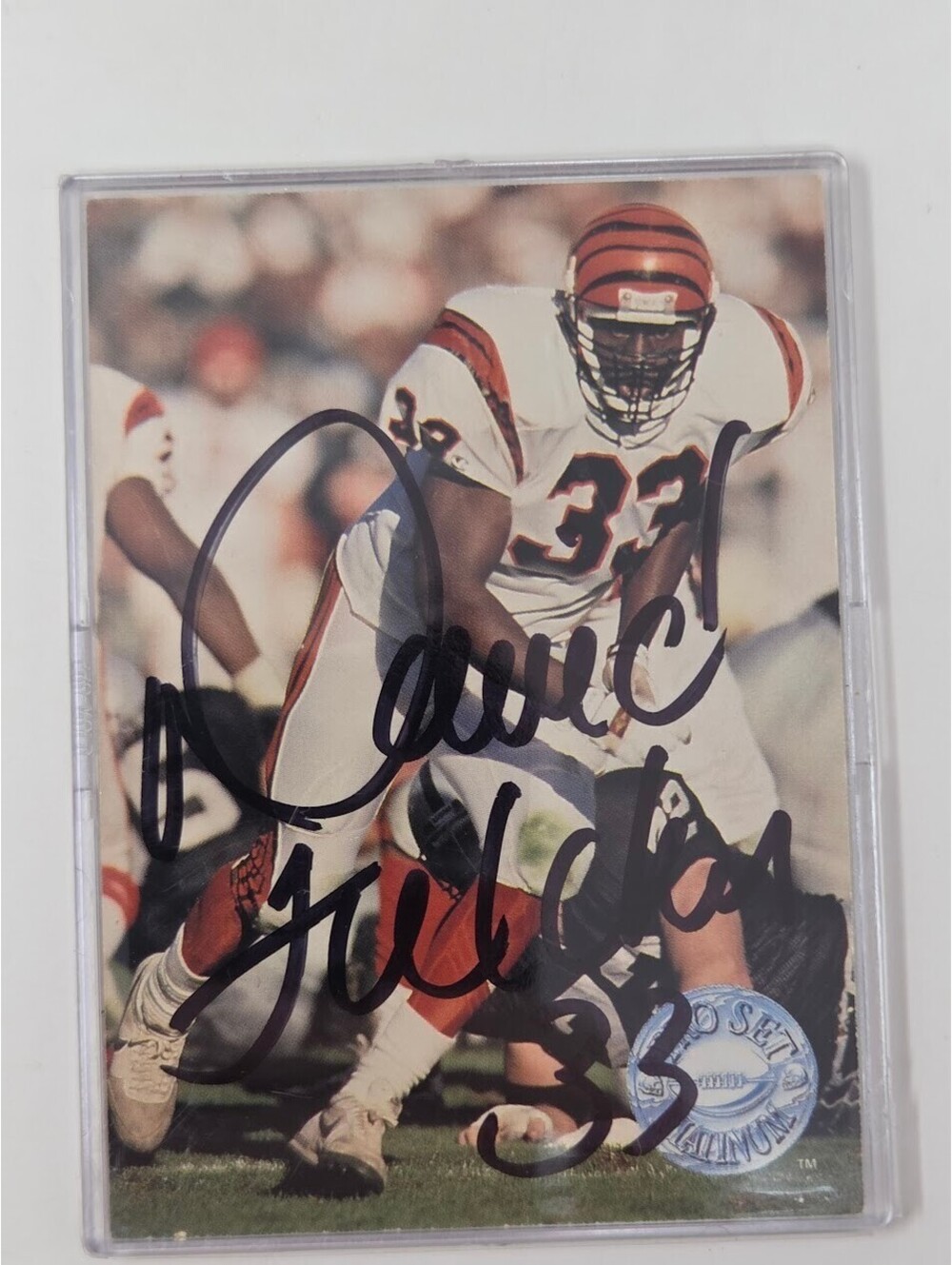1991 Pro Set Platinum David Fulcher Bengals Signed Football Card NFL